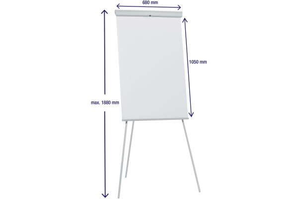 FRANKEN Flipchart X-tra!Line 68x105cm EL-FC20 hellgrau dreibein