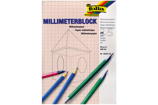 FOLIA Block A3 3.823025 weiss 80g 25 Blatt