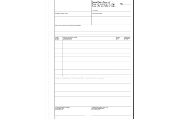 FAVORIT Regierapport D/F/I A4 9171 OK weiss 50x2 Blatt