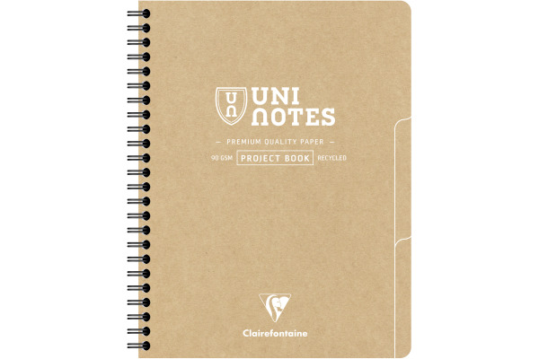 CLAIREFON Collegeblock Uni Notes A5+ 9860C braun, kariert 5mm 80 Blatt