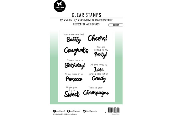 STUDIO LI Klarischtstempel Bubbly STAMP356 14.8x10.5x0.3cm