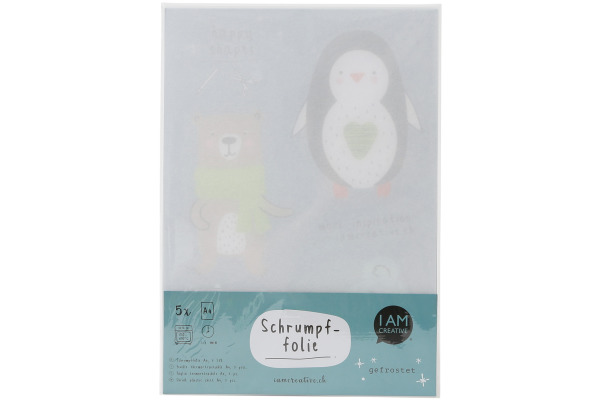 I AM CREA Shrinkfolie A4 4010.47 gefrostet, 5 Blatt