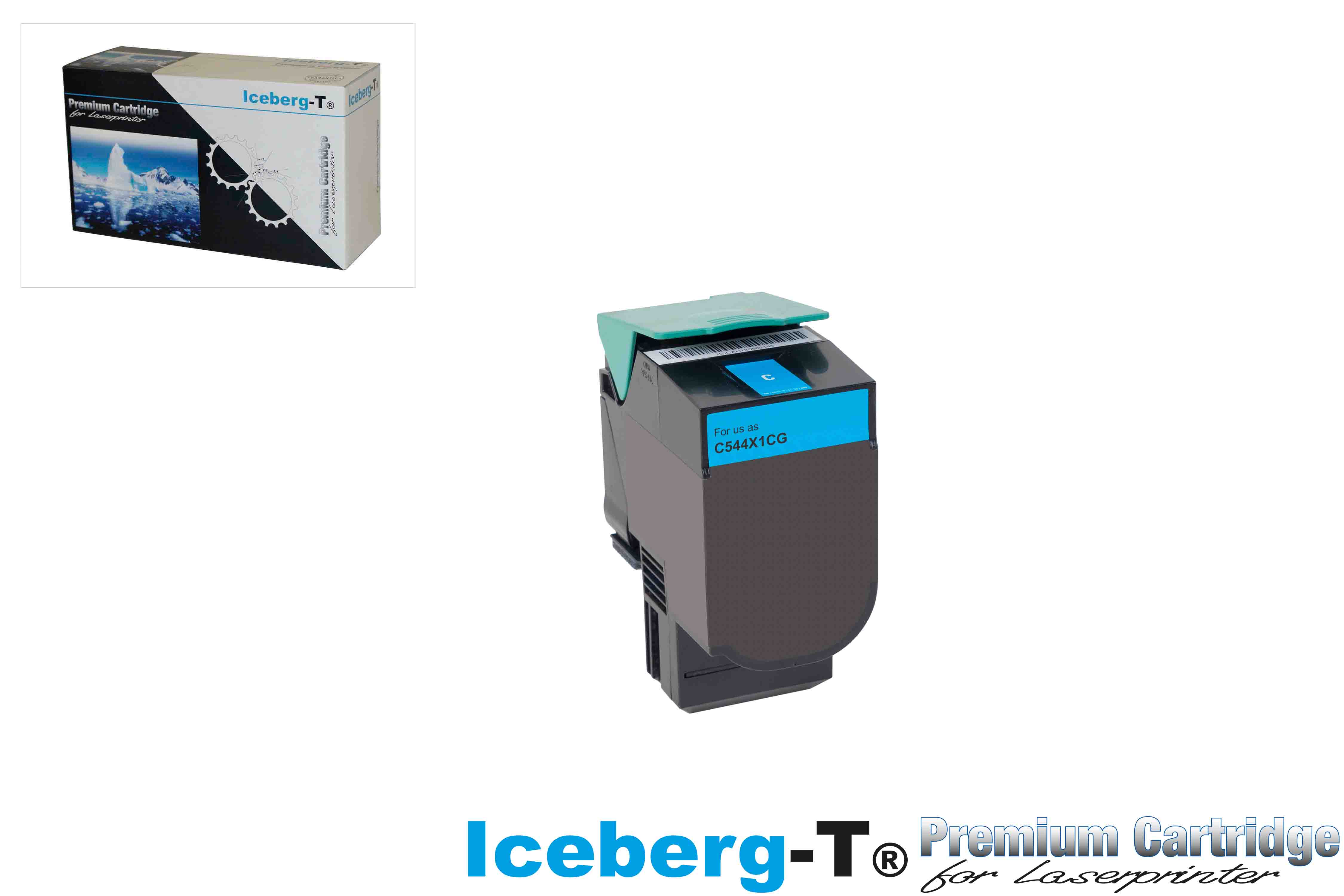 Iceberg-T Toner C544 / X544 4'000 Seiten, cyan