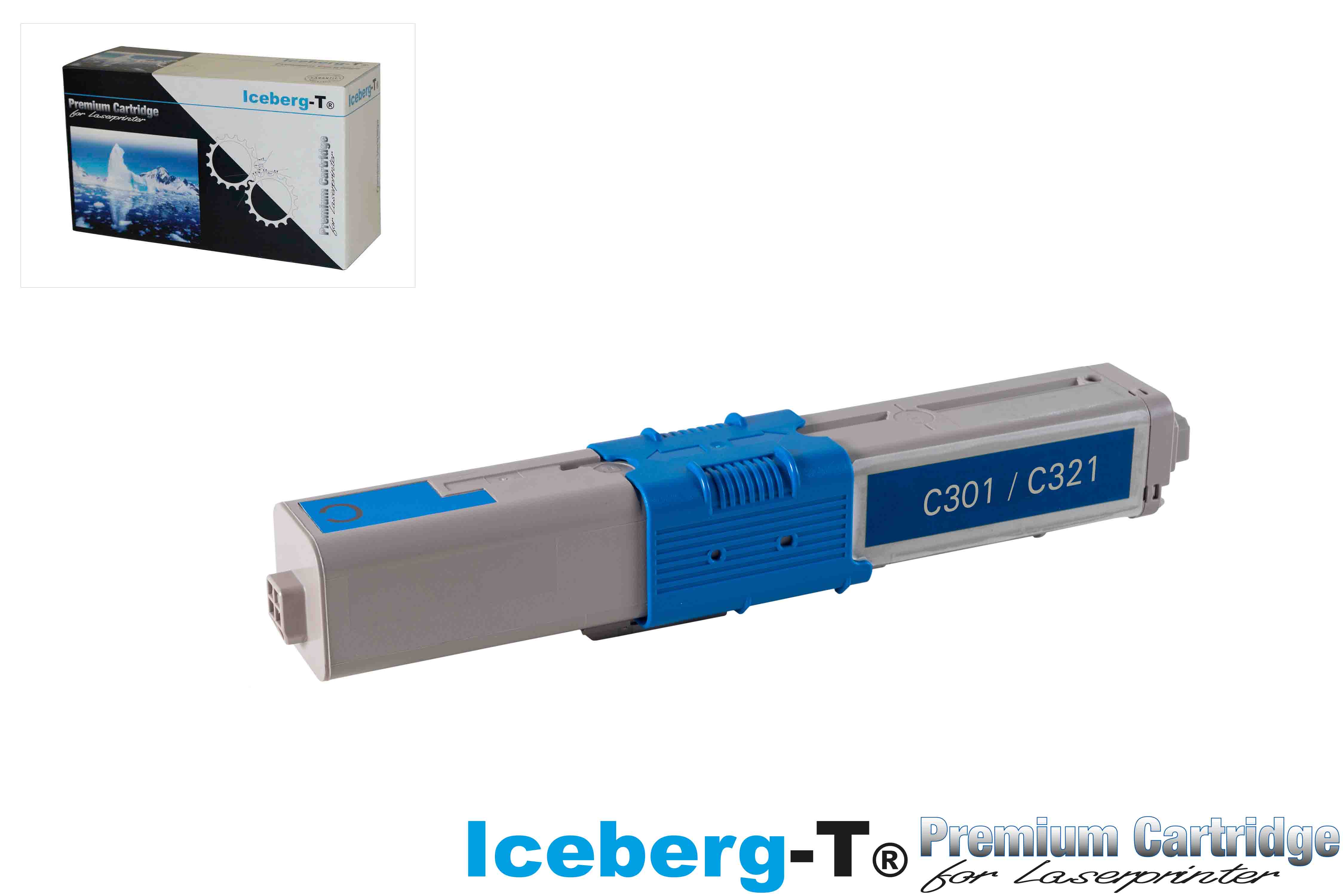 Iceberg-T Toner OKI C301 / C321 1'500 Seiten, cyan