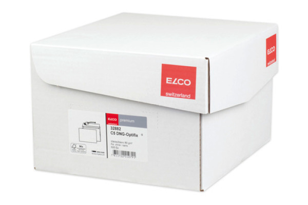 ELCO Couvert Premium o/Fenster C5 32882 80g, weiss 500 Stück