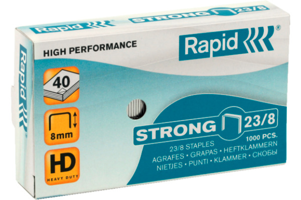 RAPID Heftklammern Strong 23/8 mm 24869800 verzinkt 1000 Stück