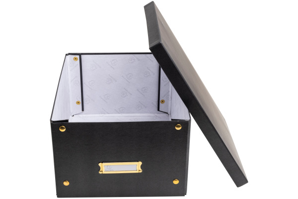 EXACOMPTA Aufbewahrungsbox Neo Deco A4+ 62351E schwarz 27x36x19cm