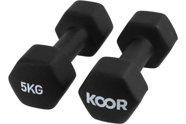 KOOR Kurzhantel Set 5kg F00915 schwarz 2 Stück