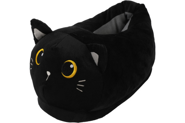 I-TOTAL Plüsch-Hausschuhe 30x19x18cm XL2843 Black Cat