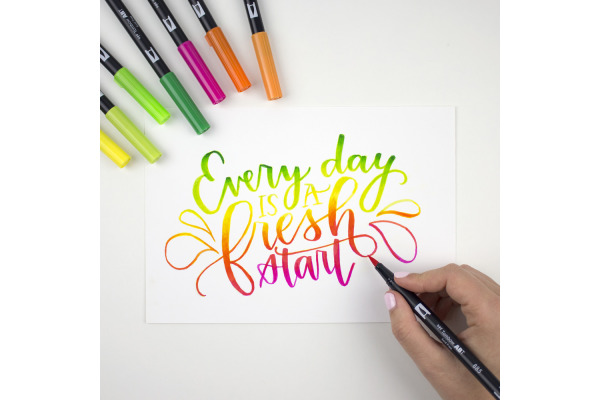 TOMBOW ABT Dual Brush Pen ABT-6P-1 6er Set Grundtöne