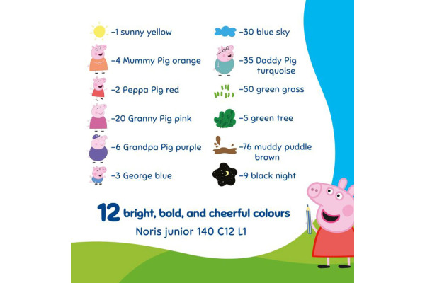 STAEDTLER Farbstifte Noris Peppa Pig 140C12L1 assortiert 12 Stück