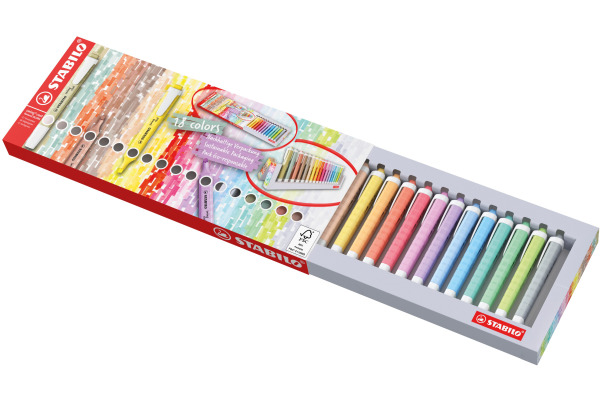 STABILO Textmarker Swing Cool 1-4mm 275/18025 Nature, Deskset 18 Stück