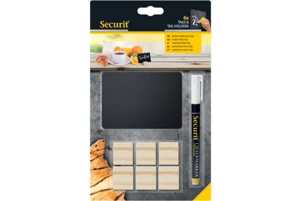 SECURIT Aufsteller Wood A7 TAG-HLD-T teak 74x105mmm