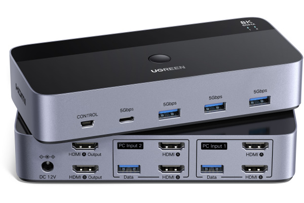UGREEN HDMI KVM Switch 2 In 2 Out 85100 Dual Monitor,BB