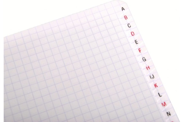 CLAIREFON Adressbuch Index A6 68699C ass., kariert, 5mm 50 Blatt