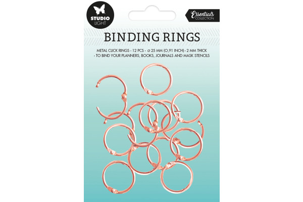 STUDIO LI Bindung Klickri. 2.3x2.3x0.3cm RING04 rosegold 12 Stück