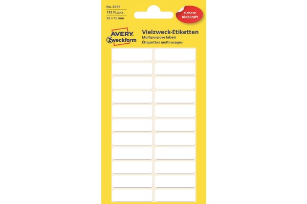 AVERY ZW. Etiketten 32×10mm 3044 weiss 120 Stück