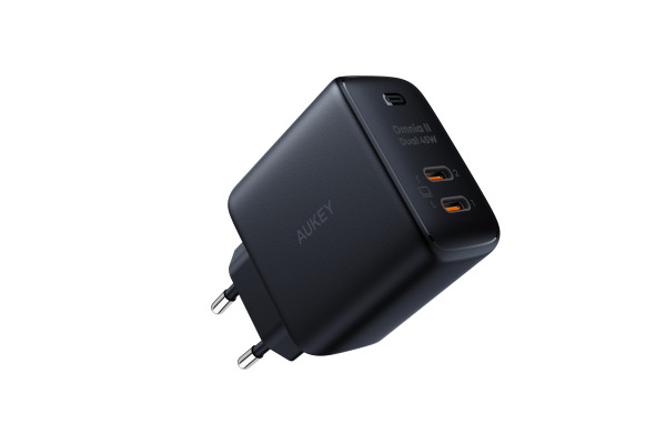 AUKEY Omnia II Dual 45W GaN PD PA-B4T BK 2-Port USB-C Wall Charger B.