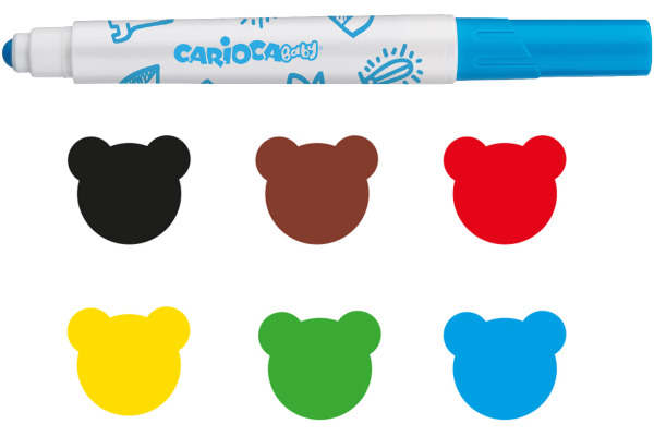 CARIOCA Fasermaler Baby 2+E-6 42813