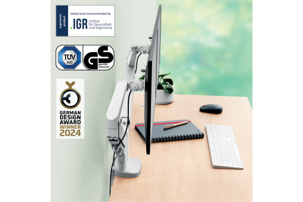 LEITZ Monitorarm Ergo 65370085 Grau, dual