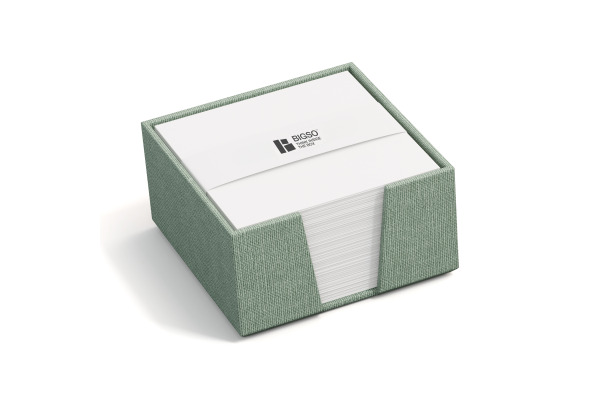 BIGSO BOX Zettelkasten James 110x110mm 2711C1601 Leinen, mintgrün