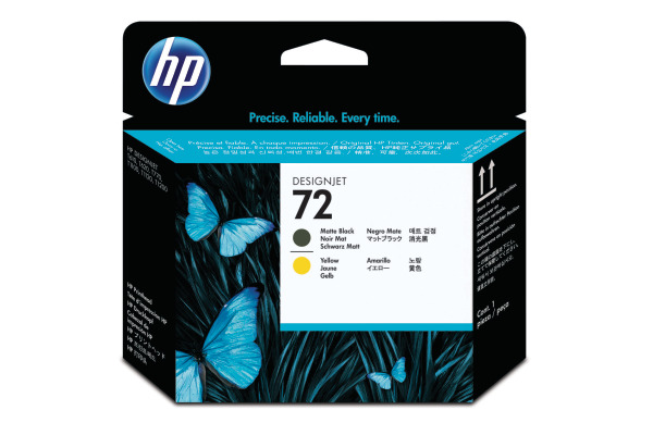 HP Druckkopf 72 schwarz matt/gelb C9384A DesignJet T1100 