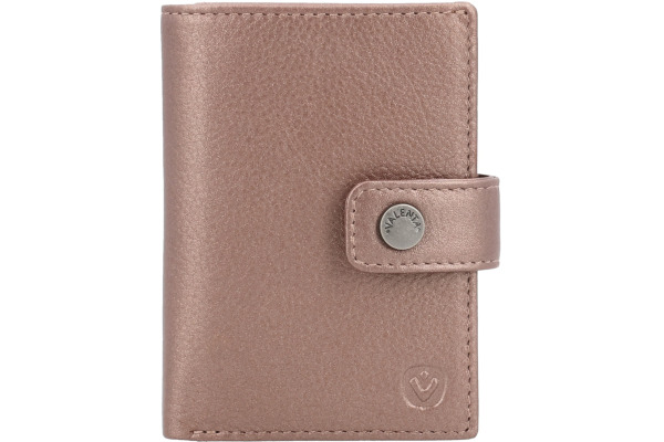 VALENTA Card Wallet Leather 588577 Luxe Metallic Copper