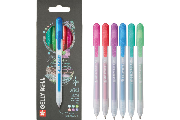 SAKURA Gelly Roll 0.8mm PXGBRAMET Metallic, ass. 6 Stück