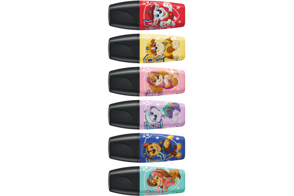 STABILO BOSS Mini Textmarker 2-5mm 07/06-32 Paw Patrol Edition 6 Stück