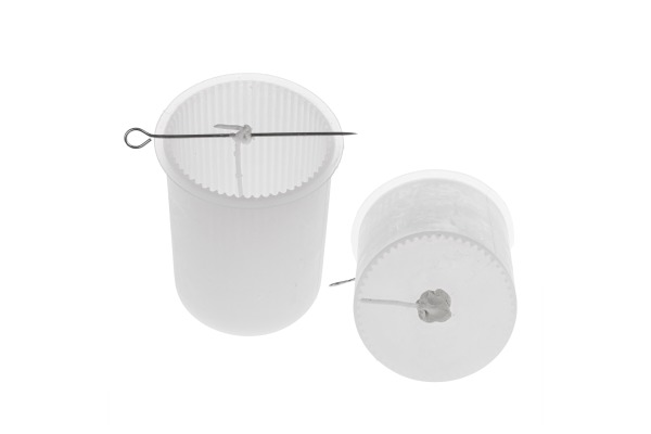 GLOREX Kerzengiessform 7x10.5cm 69732094 Zylinder mit Rillen