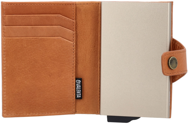 VALENTA Card Case Plus Wallet Luxe 589550 Tan