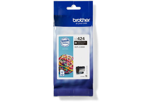 BROTHER Tintenpatrone schwarz LC-424BK DCP-J1200 750 Seiten