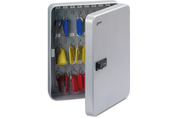 RIEFFEL Schlüsselkasten VT silber A19120 30×24×8cm 46 Haken