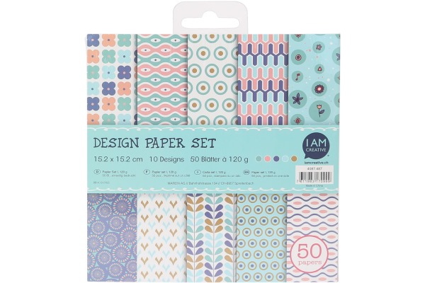 I AM CREA Design Paper Set I 4087.487 50 Blatt, pastell