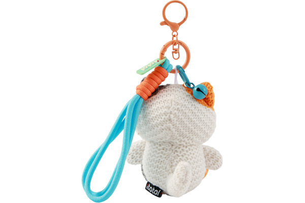 I-TOTAL Schlüsselanhänger gehäkelt XL3443 Katze orange