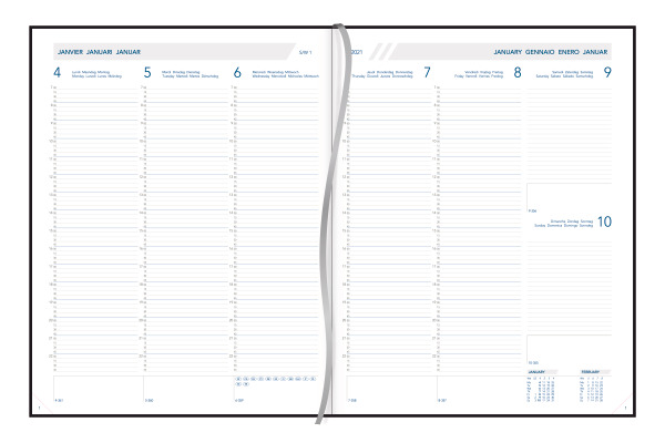 AURORA Agenda Plan a Week PAW 2026 2700P 1W/2S ML 21.5x27cm