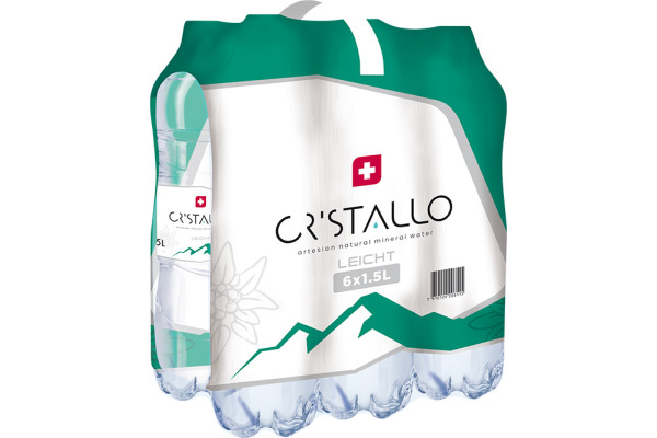 CRISTALLO grün, wenig Kohlensäure, Pet 2083 150 cl, 6 Stk.