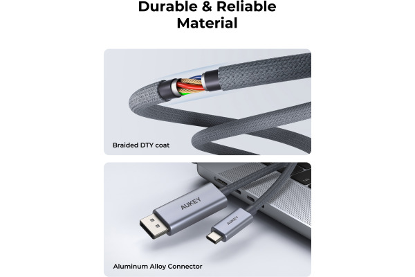 AUKEY Cable Circlet Video CB-DCD141 USB-C to DP 8k, 2m