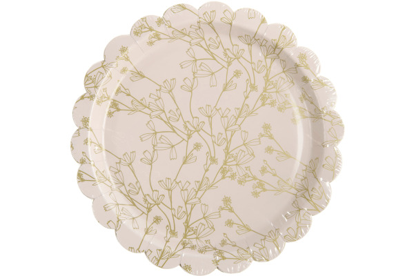 RICO DESI Pappteller 23cm 401277 Blumen 8 Stück