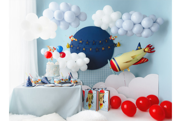 PARTYDECO Girlande Happy Birth. 2.5m GRL108 Fahrzeuge