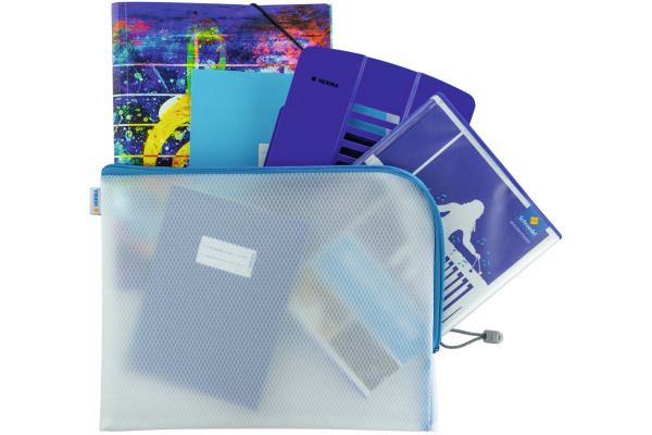 HERMA Dokumententasche mit Zip A4 20015 blau, 36x28cm