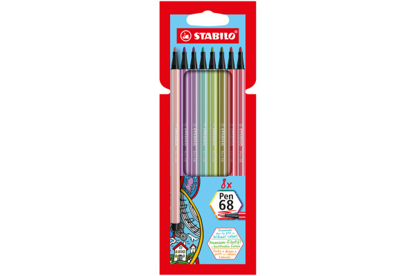 STABILO Fasermaler Pen 68 1.1mm 68/8-02 ass. 8 Stück