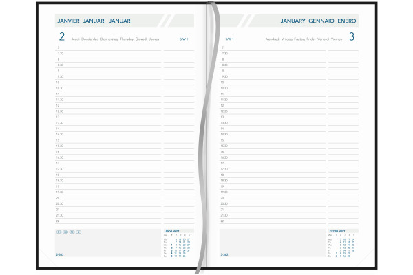 AURORA Agenda Florence Daily 2027 3215G 1T/1S grün ML 14x21cm