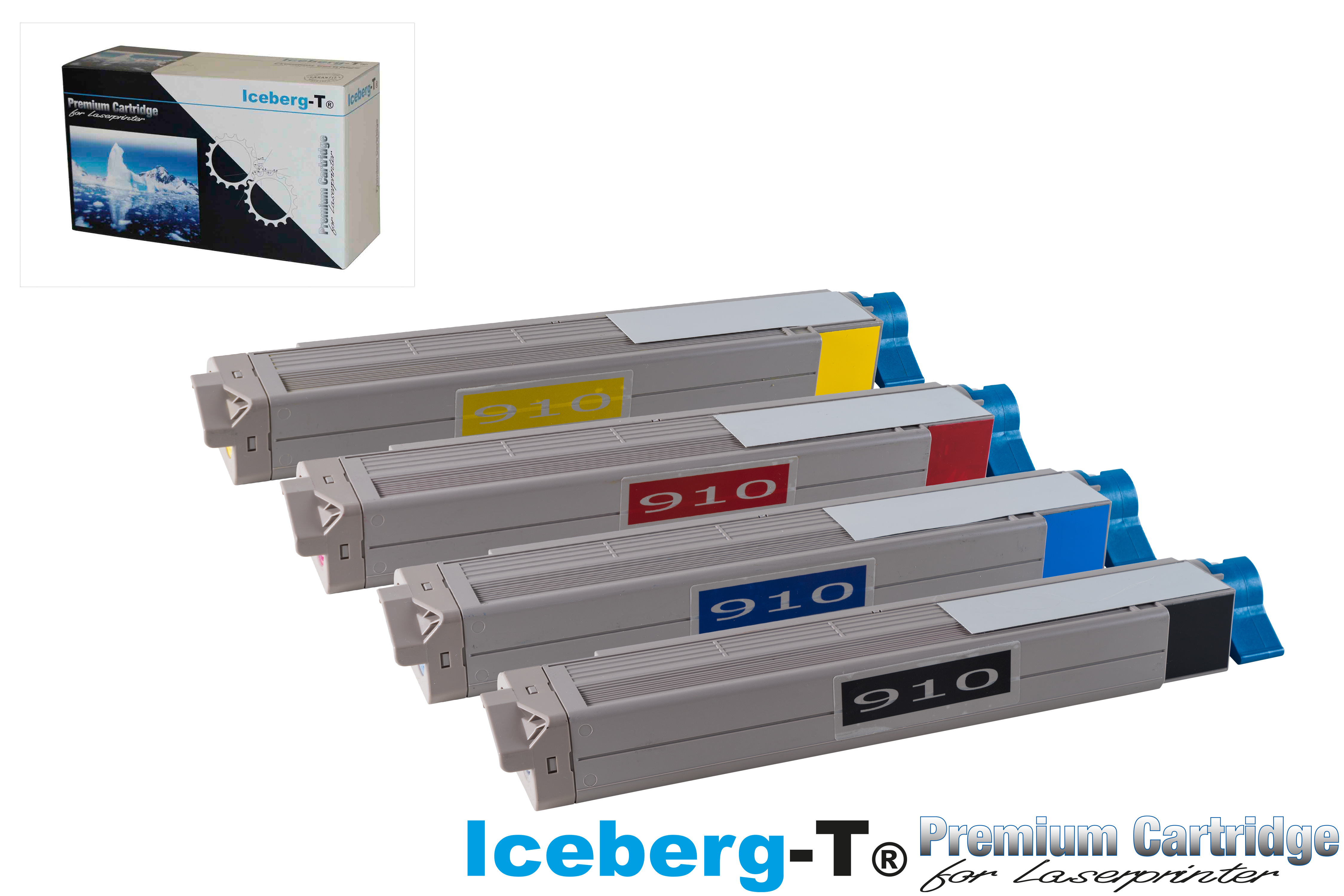 Iceberg-T Toner SET OKI C910 Set mit allen vier Farben