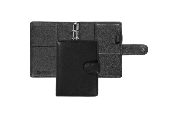 SUCCES Agenda Junior Ringbuch Cadiz 84236502U Leder schwarz 11x14.2cm