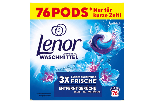 LENOR Wäsche-Pods Allin1 972428 Aprilfrisch 76 Pods