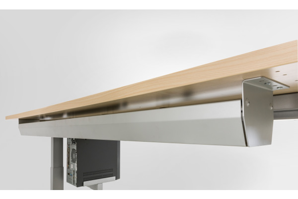 APOLLO Kabelwanne 146cm VKC18/S grau, für 180-200cm Tische