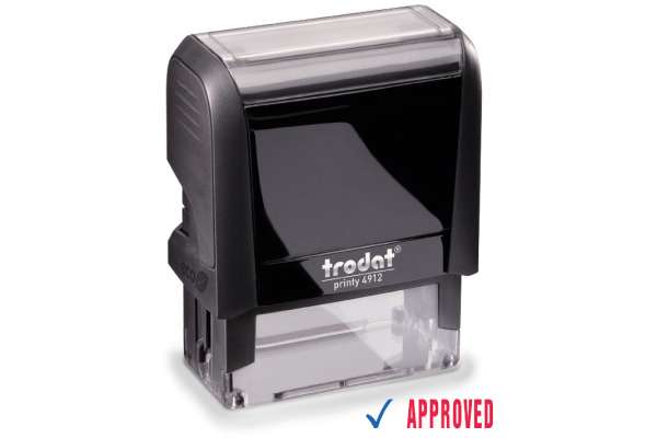 TRODAT Stempel Approved 4912APPRO blau/rot 47x18mm