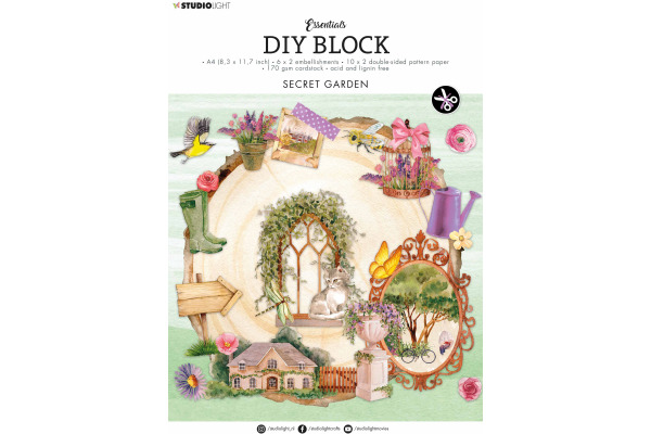 STUDIO LI Designblock A4 DCB36 Secretegarden 32 Blatt