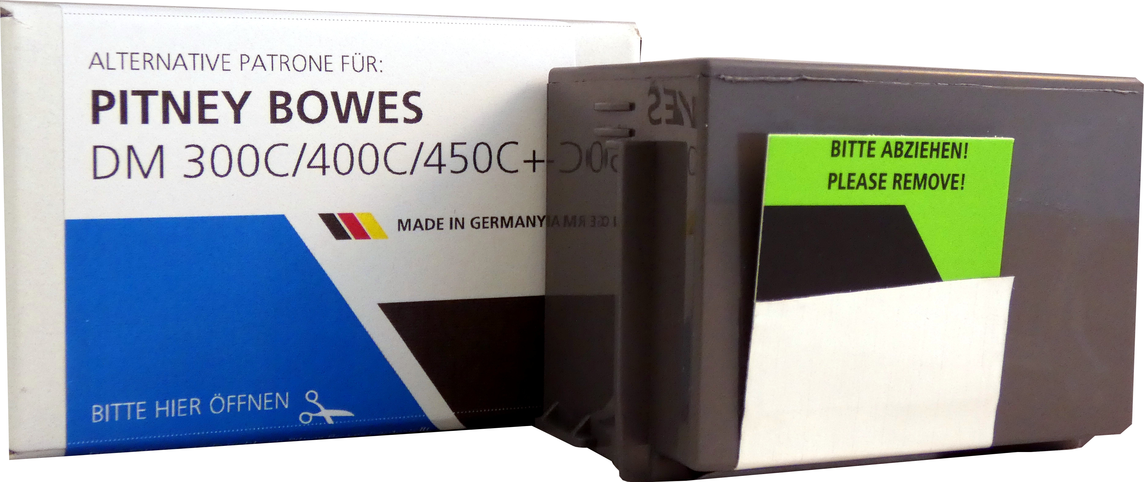 Frankierpatrone komp. zu PitneyBowes DM300C / 400C / 450C / 475C 8'000 Seiten, blau (45ml)